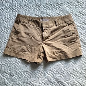 banana republic tan mini shorts petite (beige, nude)